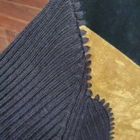 Designers Originals Studio Vintage Leather Embellish LS Zip Sz M Sweater Jacket - Picture 4 of 11